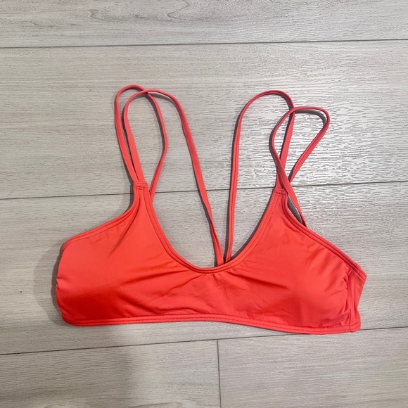 VYB Vitamin C Crossback Bikini Swim Strappy Top Women's Orange M Medium - Picture 3 of 8